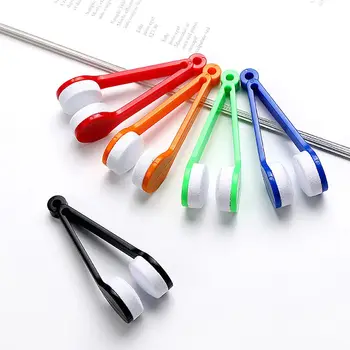 

1pc Multi-Function Portable Glasses Eyeglass Soft Cleaner Brush Glasses Wipe Microfiber Spectacles Cleaner Brush Cleaning Tool