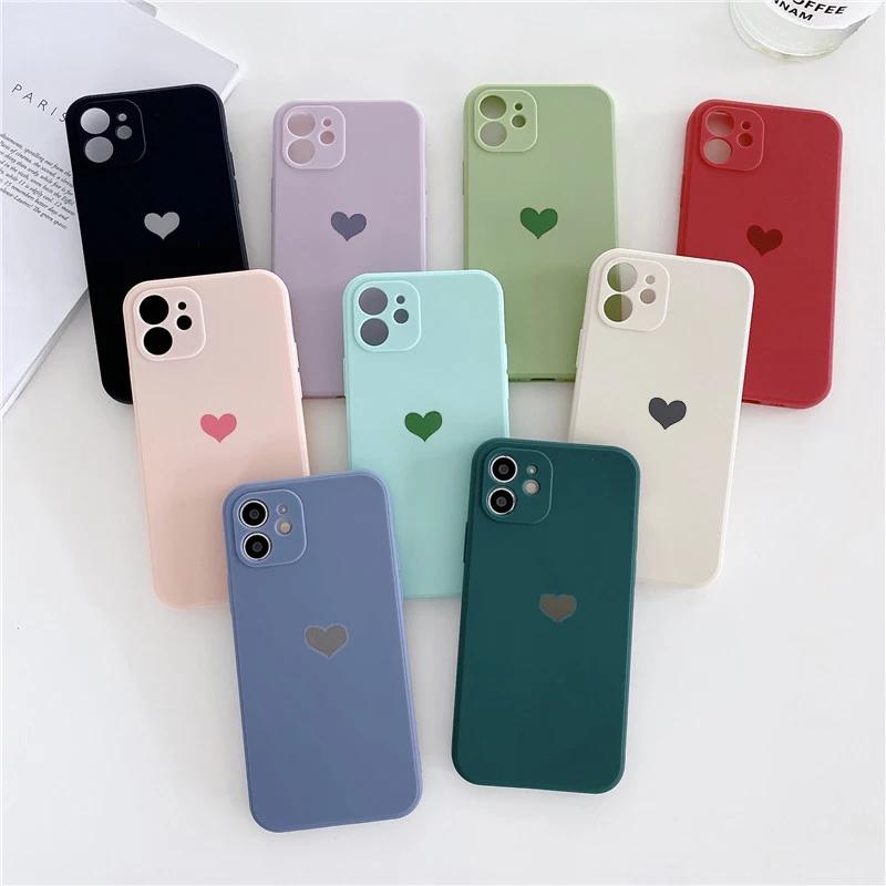 Anti-fall Matte Love Heart Soft TPU Phone Case For OPPO Reno 5 6 Pro A11X A92s A91 A72 5G A55 A15 A53 A52 A9 A8 A7X A7 A5 Cover Anti-fall Matte Love Heart Soft TPU Phone Case For OPPO Reno 5 6 Pro A11X A92s A91 A72 5G A55 A15 A53 A52 A9 A8 A7X A7 A5 Cover