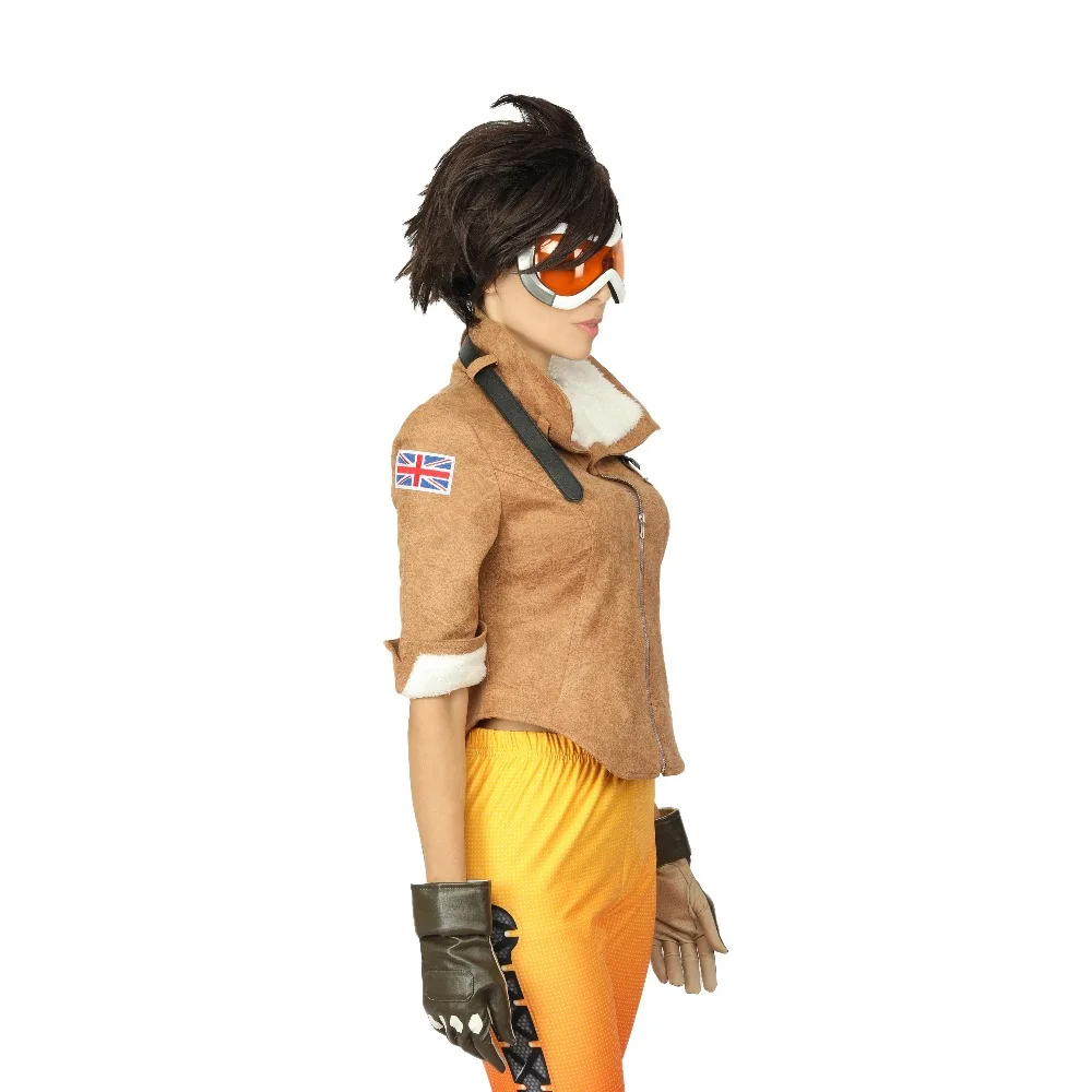 COSTHEME Overwatch Tracer куртка, Официальный лицензированный, женские костюмы для косплея Lena Oxton