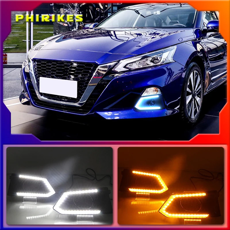 2PCS For Nissan Altima Teana 2019 2020 LED Daytime Running Light Waterproof Car LED DRL fog Lamp