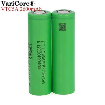 

VariCore VTC5A 2600mAh 18650 Lithium Battery 30A Discharge VC18650VTC5A for E-Cigarette ues