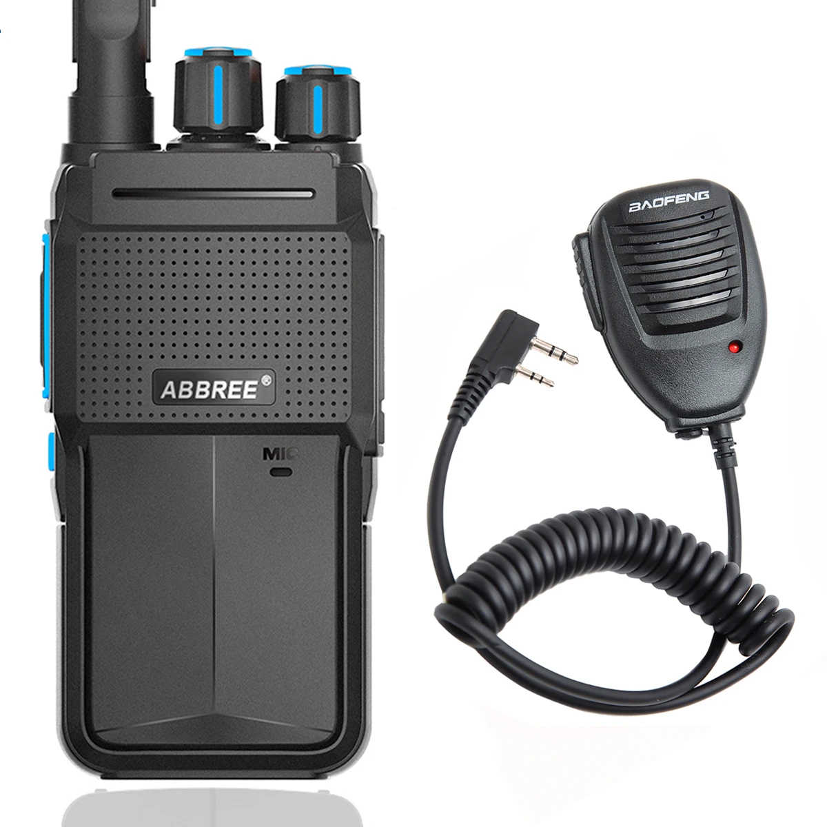 ABBREE AR-F2 мини иди и болтай Walkie Talkie двухстороннее Радио BF-888S UV-5R(двухстороннее радио-2 шт.)(передающая радиоустановка) uhf диапазона 400-480 Любительское радио МГц - Цвет: add speaker