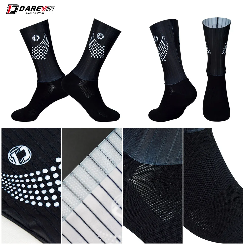 DAREVIE Men Cycling Socks Anti-Slip Bike Sock Professional High Speed Aero Breathable Racing MTB Road Women Cycling Sockings