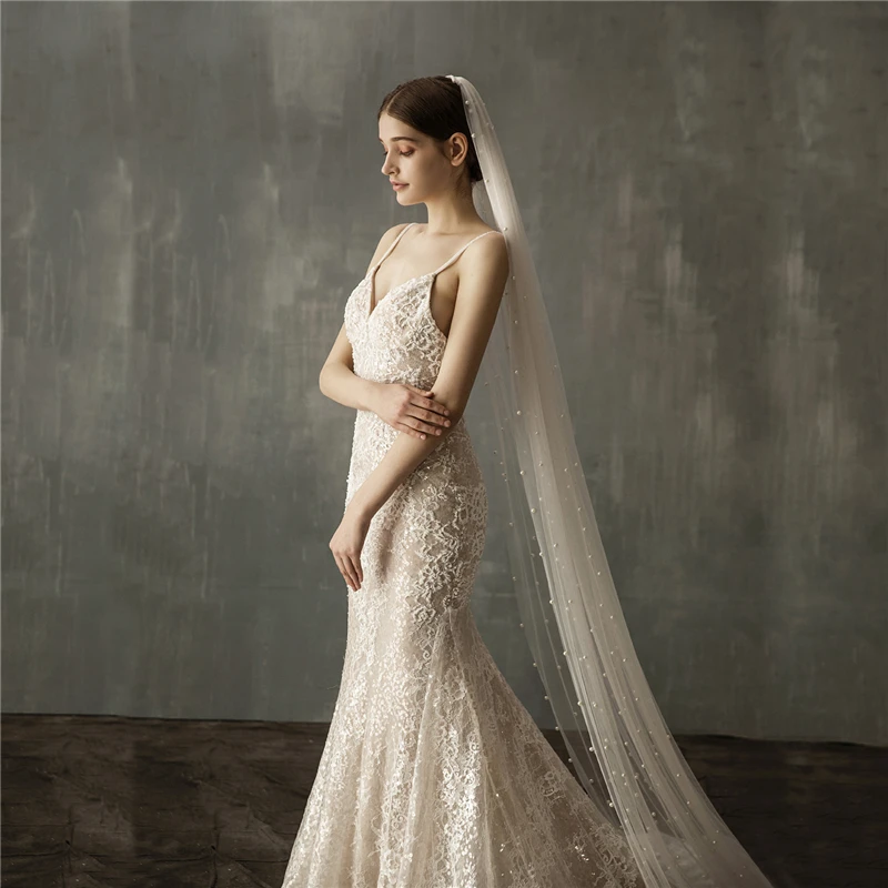 75-500cm-White-Ivory-Bridal-Veil-With-Comb-One-Layer-Cathedral-Veil-With-Pearls-Soft-Tulle (1)