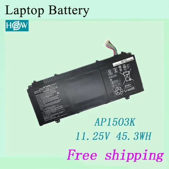 100% Новый аккумулятор для ноутбука Acer Aspire SE S S5-371T-76TY AP15O3K бесплатная доставка |