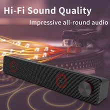 Smalody 10 Вт компьютерный динамик Саундбар 3,5 мм проводной динамик s HiFi стерео звуковая панель с питанием от USB динамик для ноутбука компьютер телефоны