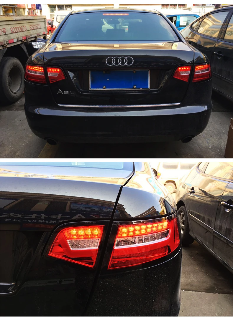 Задний фонарь для автомобиля AUDI A6 2009-2012 A6L светодиодный задние фары, противотуманные фары Дневные ходовые огни DRL Тюнинг автомобилей Автомобильные аксессуары