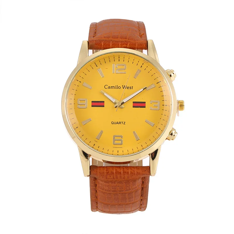 

AliExpress Hot Sales BOY'S Leather Belt Watch Simple Men Business Watch Creative Students Quartz Watch Foreign Trade Wholesale