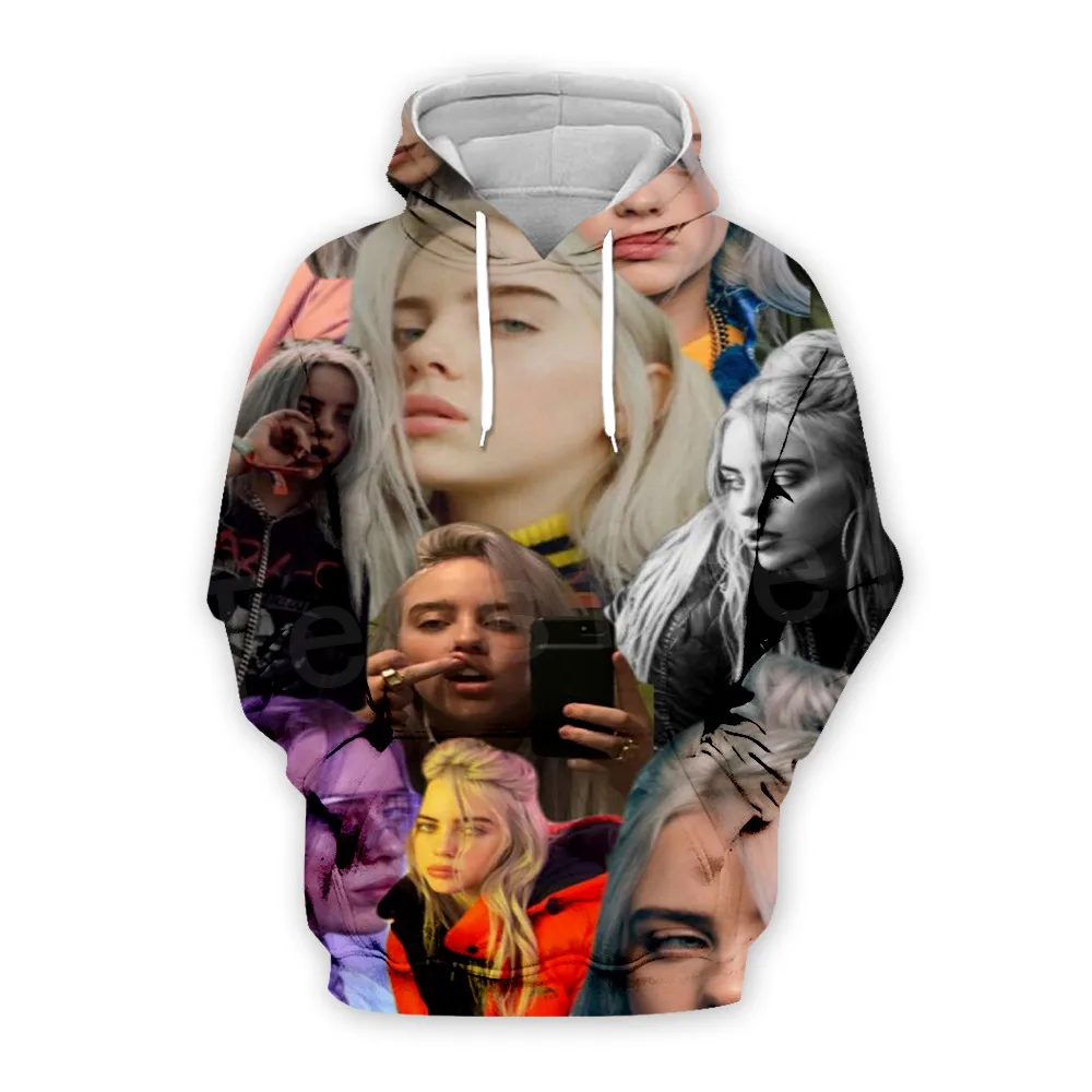 

Tessffel Hot Rapper Billie eilish Face Funny New Fashion casual Tracksuit 3D Print Hoodie/Sweatshirt/Jacket/shirts Men Women s10