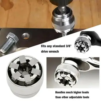 

Multi-function wrench Adaptive All-Fitting Multi Drill Spanner Pliers Universal Craftsman Tool Grip Socket Attachment C9K2