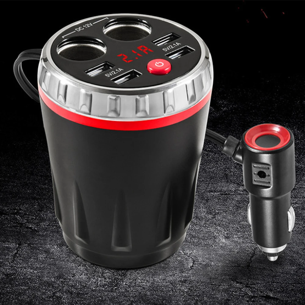 4USB 2.1A подстаканник автомобильное зарядное устройство многофункциональный