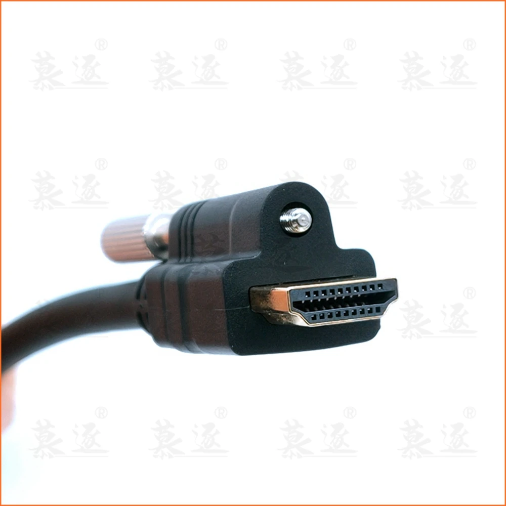 HDMI HDTV 1 4 1080P Мужской и Женский аудио видео кабель с замком винты Панель Крепление