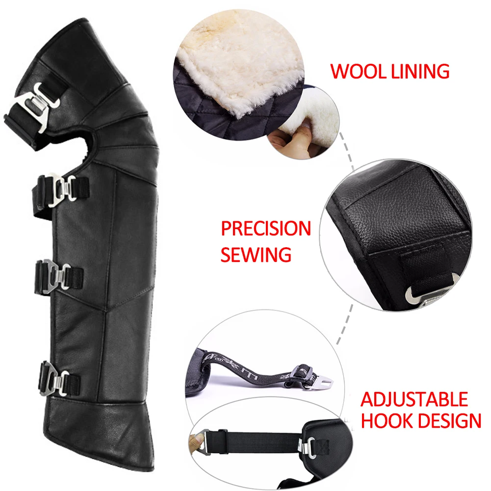Motorcycle Knee Pads, PU Leather Windproof Leggings Knee Pads, Windproof Warm Motorcycle Electric Car Warm Thick Care Car Store