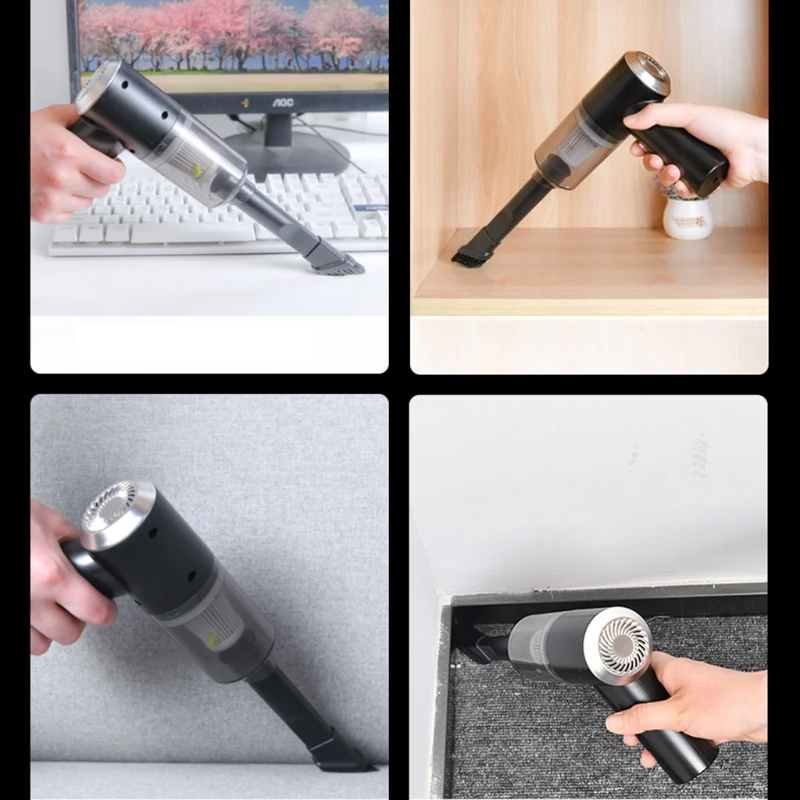 USB Rechargeable Cordless 6000Pa 120W Portable Handheld Powerful Wireless Car Vacuum Cleaner for SUV Truck Home Office Pet Hair