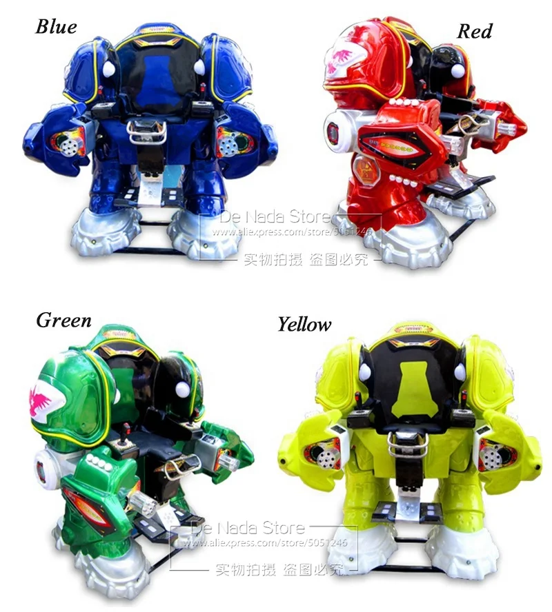 Battery Operated Walking Robot Outdoor Plaza Amusement Park Adults Kids Play Robot Laser Shooting Arcade Game Machine 