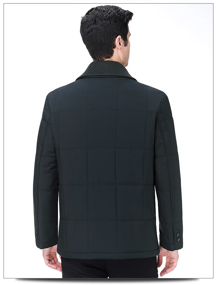 Winter New Style Middle-aged MEN'S Cotton-padded Coat Men'S Wear Business Casual Warm Cotton Coat 1732
