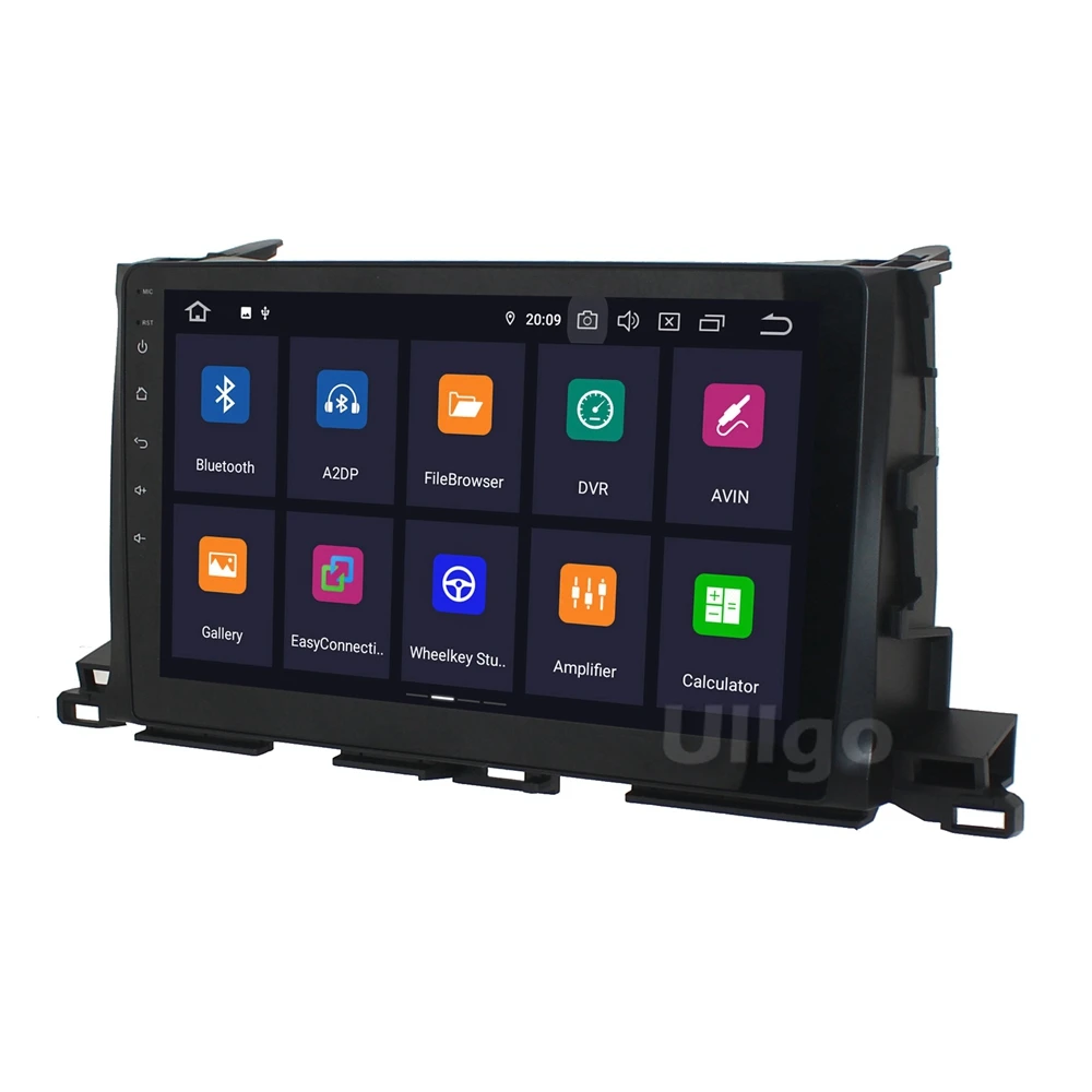 10,1 ''ram 4G+ rom 64G Android 9,0 автомобильный DVD gps для Toyota Highlander U40 автомобильное радио с gps головным блоком с FM RDS BT зеркалом-link Wifi