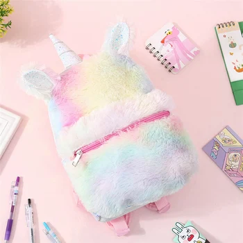 

New Fashion Unicorn Women Backpacks Cartoon Kawaii Bagpacks Leather Women Girls School Bags Leather Backpack