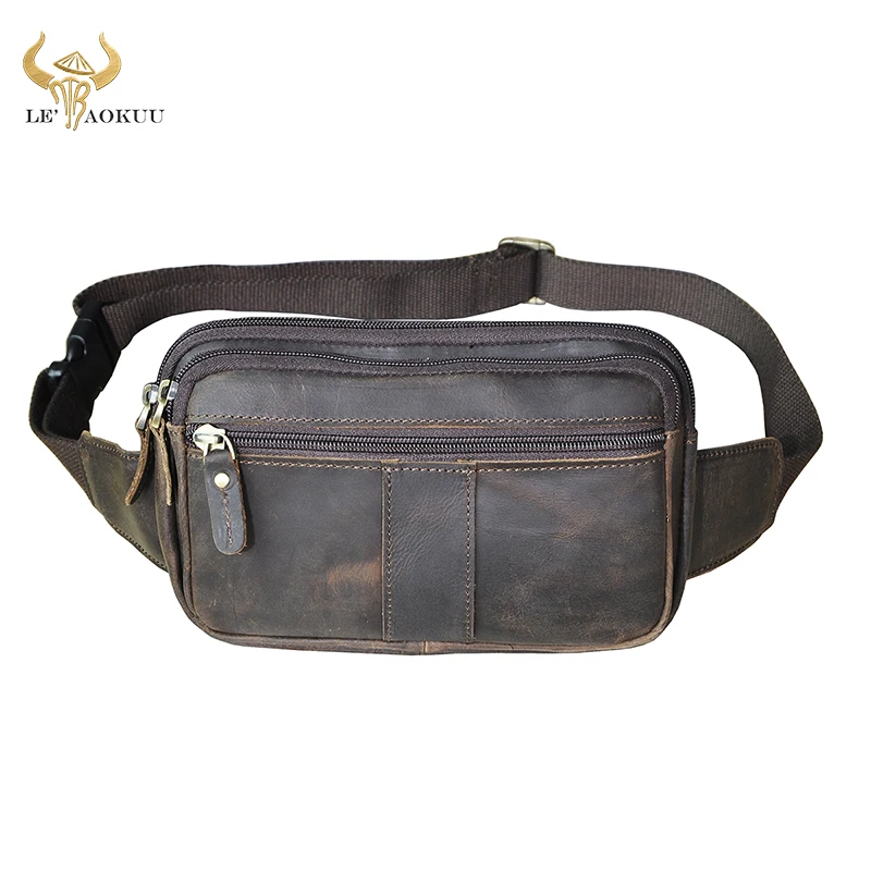 Модная качественная кожаная мужская сумка слинг через плечо дизайнерская