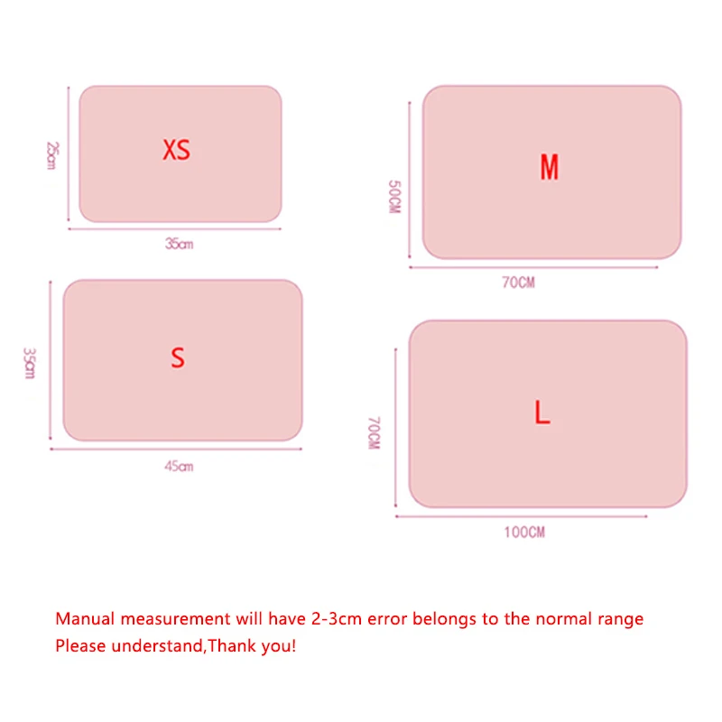尺码XS S M L