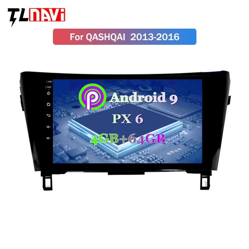 Perfect PX6 4G+64G 10.1 inch Android 9.0 Car DVD GPS For Nissan qashqai X-Trail 2013-2018 Navigation System Stereo Bluetooth 1