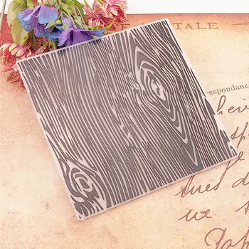 

15*15cm wood grain Embossing folders Plastic bump Scrapbooking DIY Template Fondant indentation Cake Photo Album Card Makin