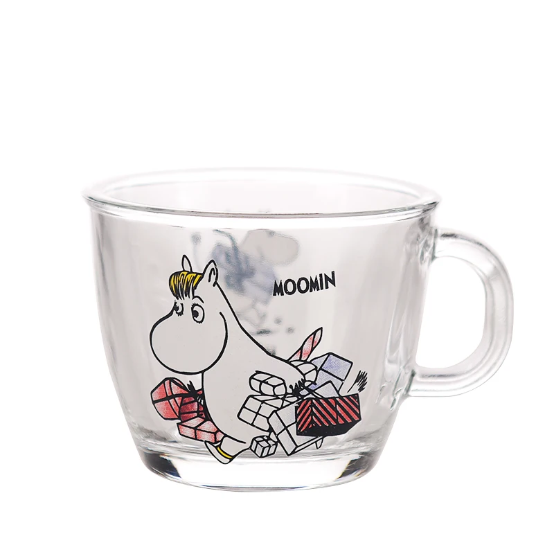 Мультфильм Moomin мини чашка кофе утолщаются термостойкие стеклянные чашки дома милые дети студенческий подарок - Цвет: A1