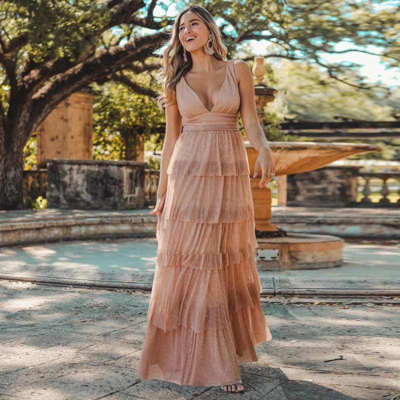 Black Prom Dress 2020 Ever Pretty EZ07766 Sexy V-neck Rufflues A-line Sleeveless Blush Pink Formal Party Gowns Robe De Soiree