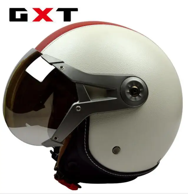 GXT винтажный Ретро-скутер из натуральной кожи, шлем rcycle capacete cascos 3/4, шлемы с открытым лицом