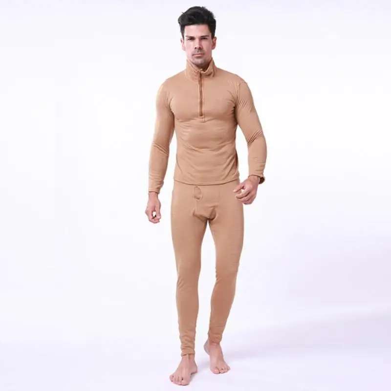 best long johns for men Men New 2021 Thermal Underwear Sets Compression Fleece Sweat Quick Drying Thermo Underwear Male Clothing Winter Top Quality long johns