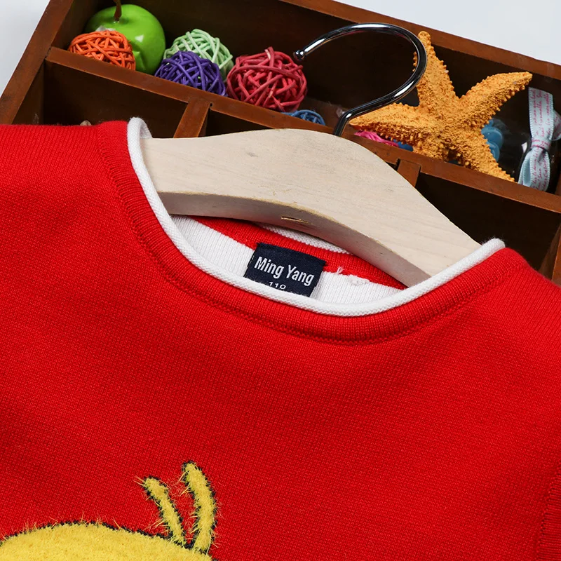 

2019 Autumn New Style Female Baby Cotton Vest Girls Western Style Knitted Small Yellow Duck Waistcoat Kids' Sweater Waistcoat