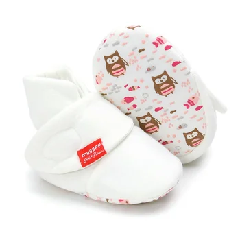 

Newborn Baby Shoes Baby Girl Cotton Boots Casual Solid Print Shoes Winter Casual First Walkers Cute Non-slip Soft Sole Shoe