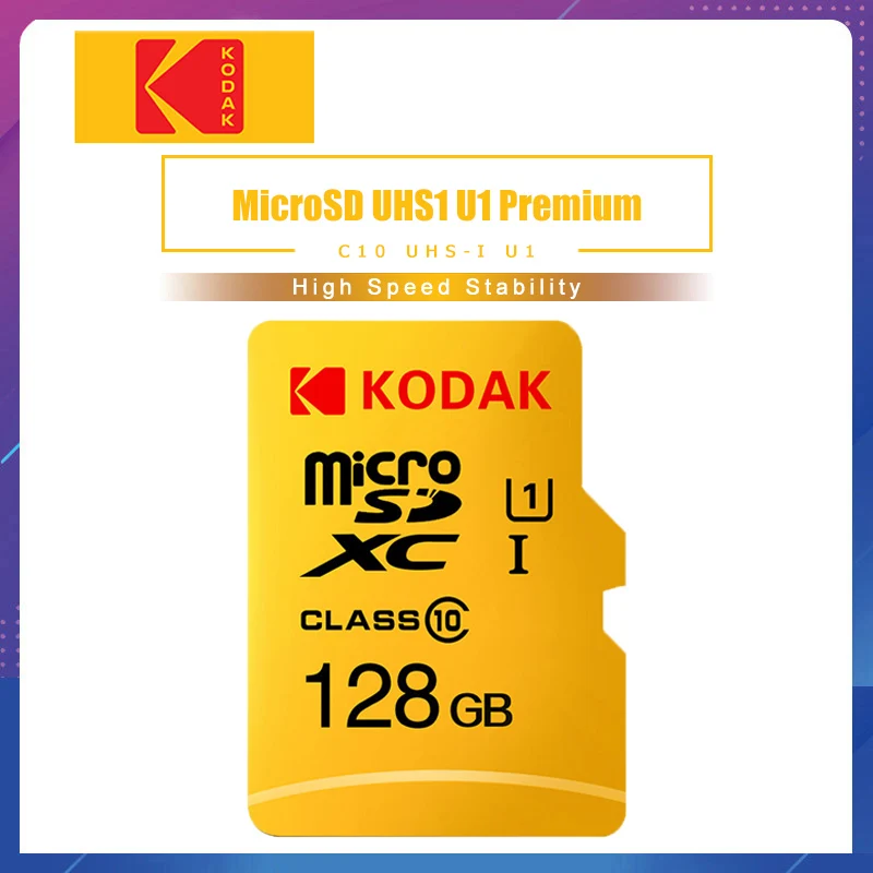 Kodak высокая скорость 16 ГБ 32 ГБ карта TF/micro sd cartao de memoria 64 Гб 128 Гб класс 10 U1 флэш-карта памяти mecard micro sd карта