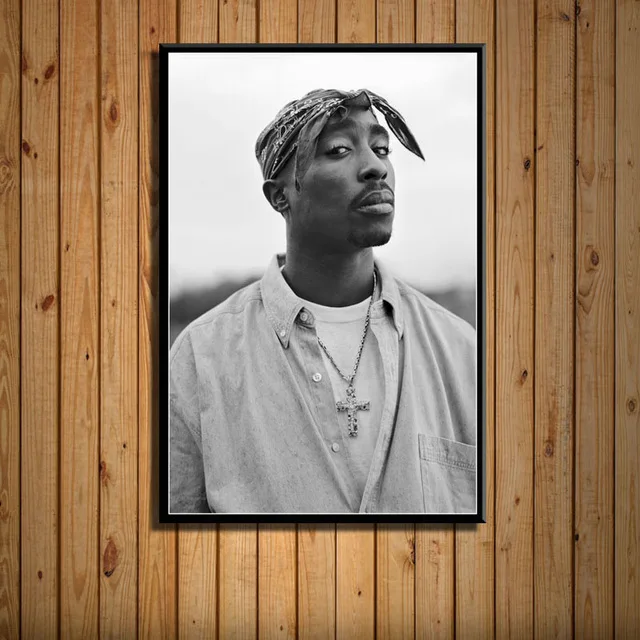 Tupac Shakur 2PAC Outlaw рэп музыкальный Рэппер звезда хип хоп Искусство Живопись Шелковый Холст плакат настенный домашний декор - Цвет: 9