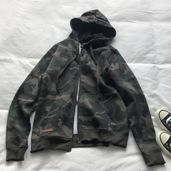 

Camouflage Coat Female Spring And Autumn Season Korean Style Student Bf Street Loose 2019 New Style Leisure Cardigan Lian Hat