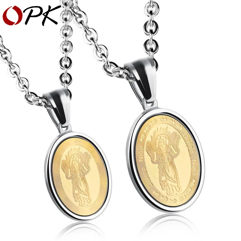

OPK New Products Europe And America Religious Jesus Pendant Titanium Steel Men's Women's Couples Necklace Jewelry