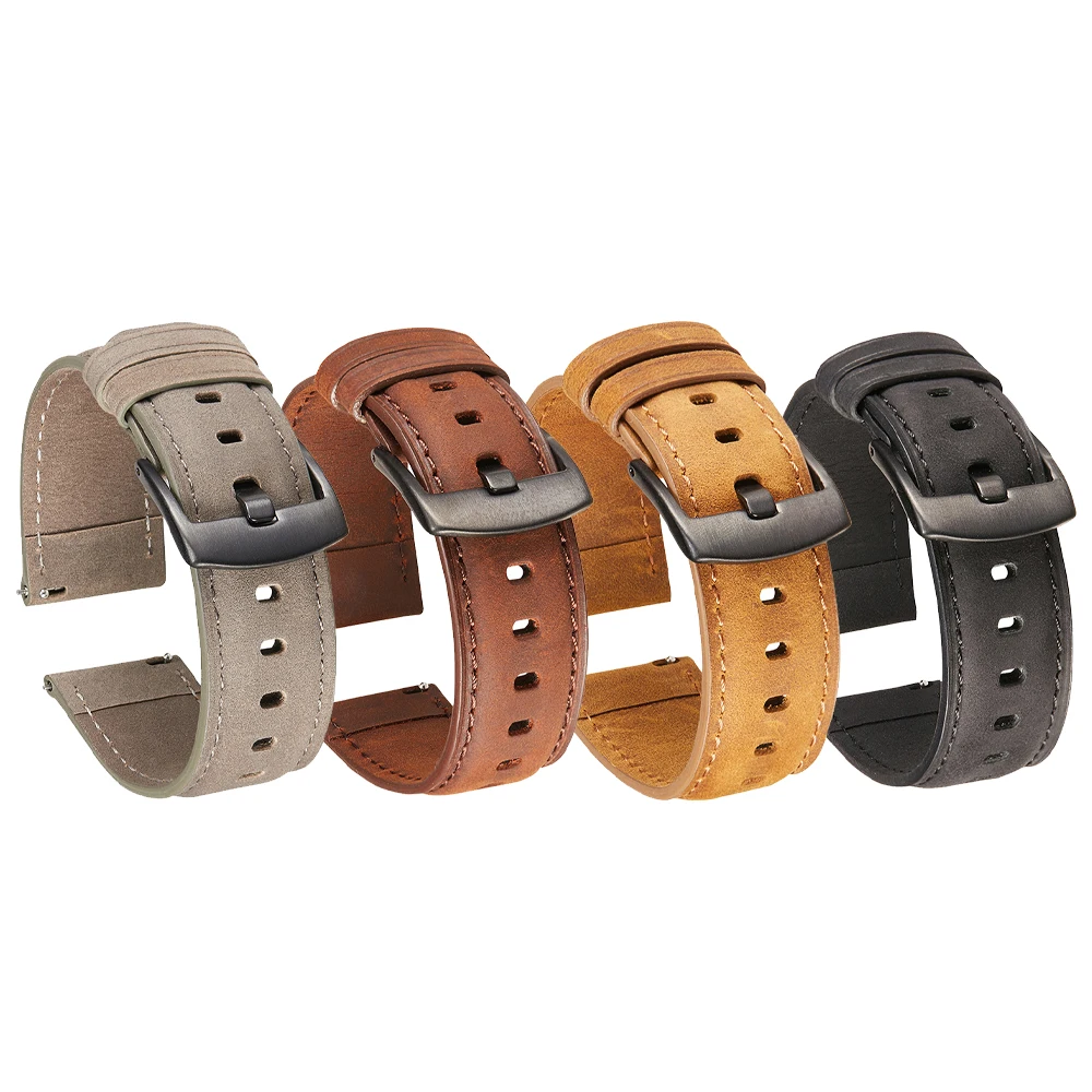 Cinturino Per Huawei Watch 3 Pro Band Gt 2 46Mm/42Mm Cinturino Per Honor Magicwatch 2/Es Crazy Horse Cinturino In Pelle