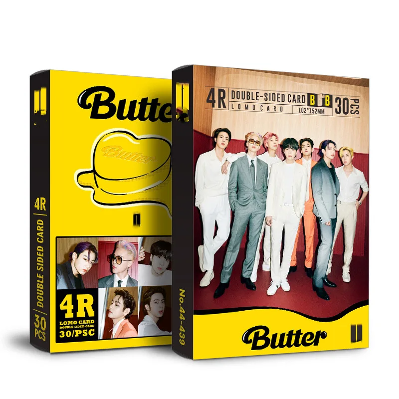 Оптовая продажа Kpop 30 шт./коркор. двусторонние Bangtan Boys масло 4R Фотокарточка
