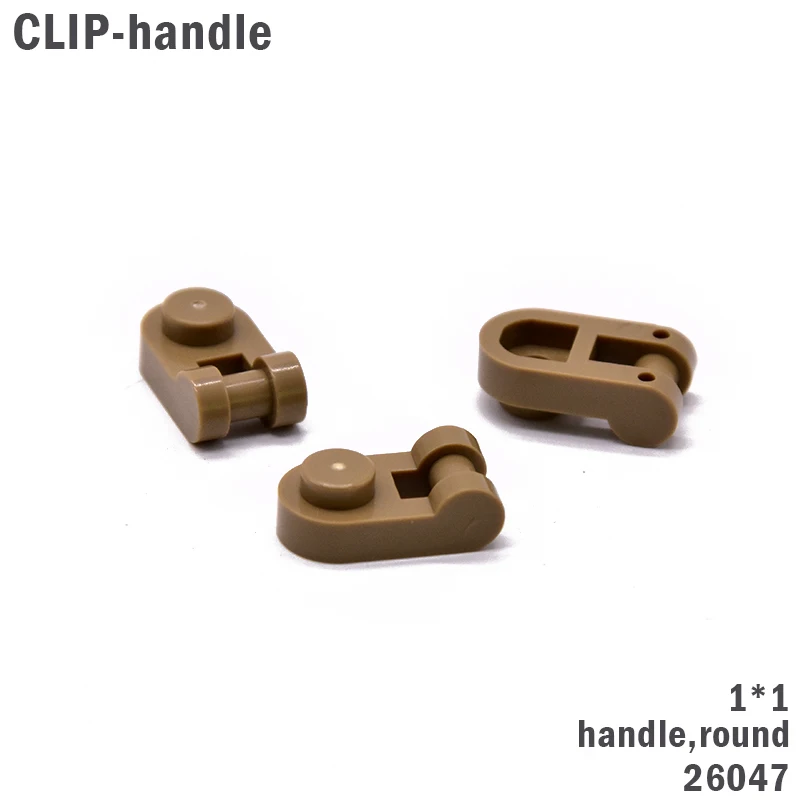 

30Pcs/lot MOC Clip Handle Bricks 26047 1*1 Round Building Blocks Technic Creator Parts DIY Educational gifts Toys