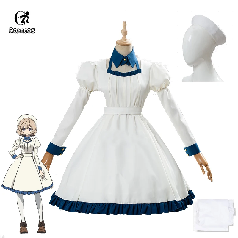 

ROLECOS Anime In/Spectre Cosplay Costumes Iwanaga Kotoko Cosplay Costume Women Dresses Girls Costume With Hat Full Set
