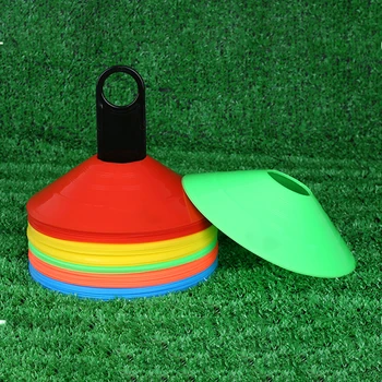 

50pcs Shuttle Run Cross Track Stackable Space Marker Soccer Disc Hockey Inline Skating Outdoor Sports Colorful Cone Shape Rugby