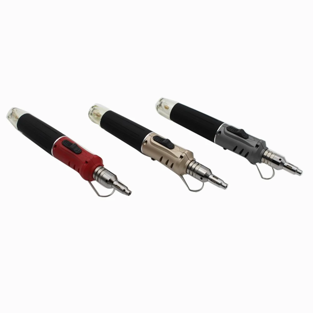 Gas Soldering Iron Set Self-ignition Welding Torch Pen Kit Multifunctional Butane Tip Blow Burner Welding Repair Tools Household 3