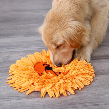 

Pet Lion Head Felt Cloth Hidden Food AntiChoking Bowl Mat Dog Cat Snuffle Bowl Mat Slowing Feeding Intelligence Mats