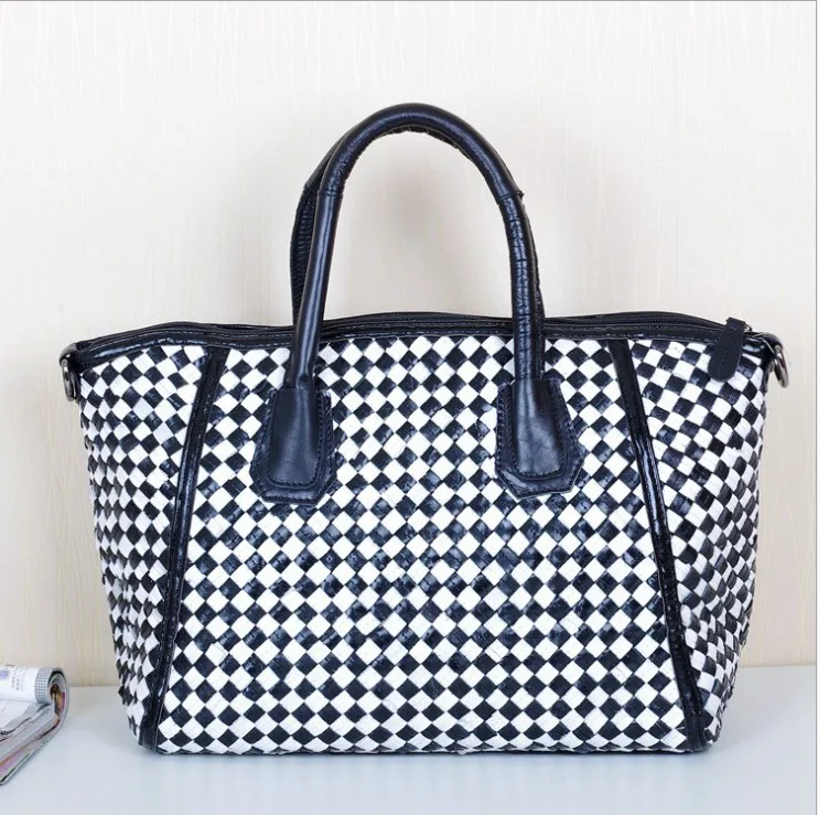 Free shipping caerlif Sheepskin handmade woven bag handbag cross body