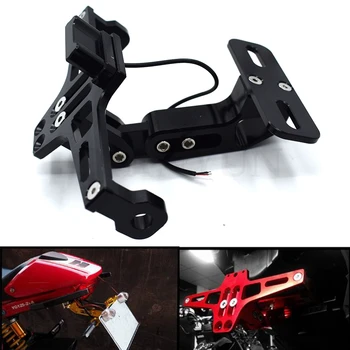 

Universal motorcycle license plate frame bracket with LED signal bracket For DUCATI Monster 696 796 695 659 796 400 695 620 1100