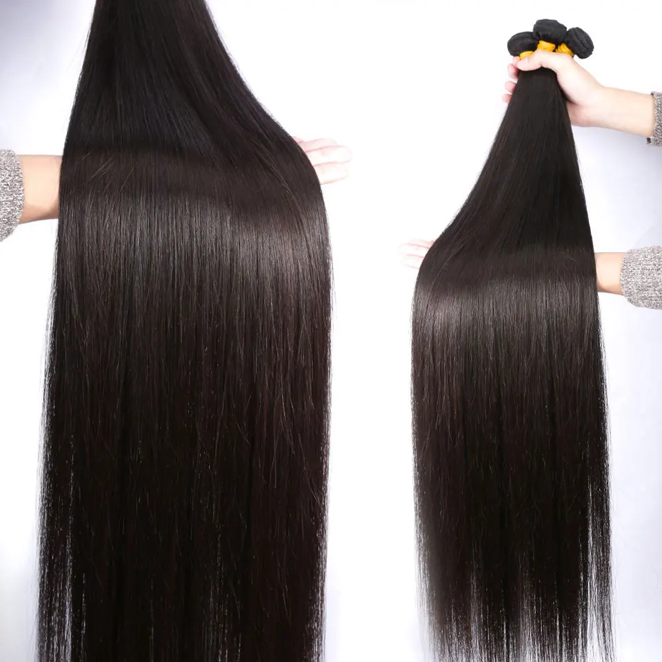 Thrift Bazaar'S Black Straight Hair Extension