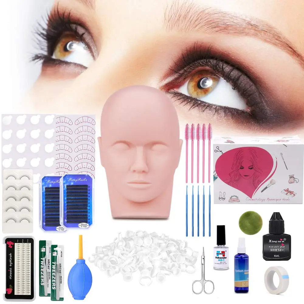 Professional Eyelash Set 19pcs False Eyelash Extension Training Makeup