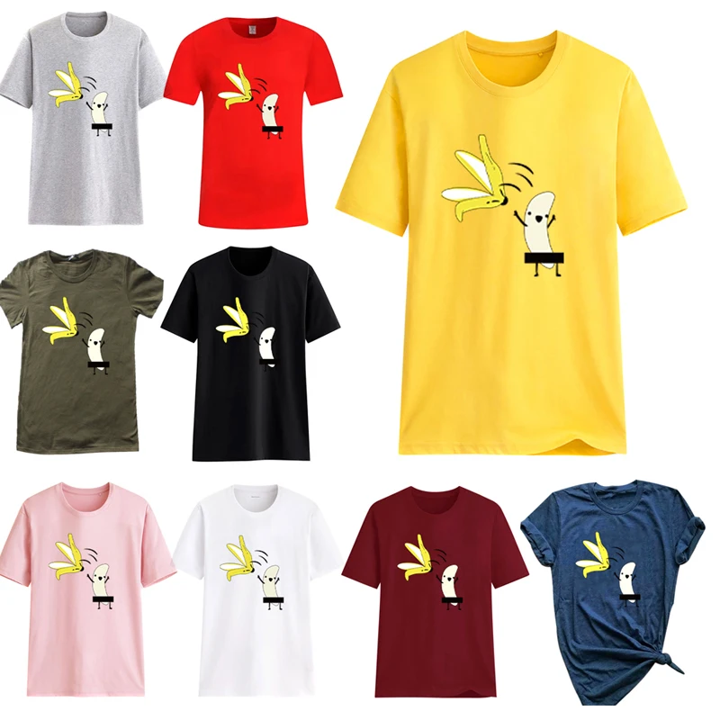 

Womens Printed T-Shirt Peel Banana Cartoon Tops Casual Short Sleeve Tee Shirts TH36
