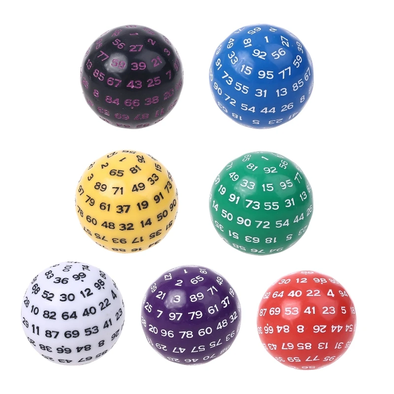 Details about   100 Sides Polyhedral Dice Toys Multi Sided Acrylic Dices for Table Board Game 