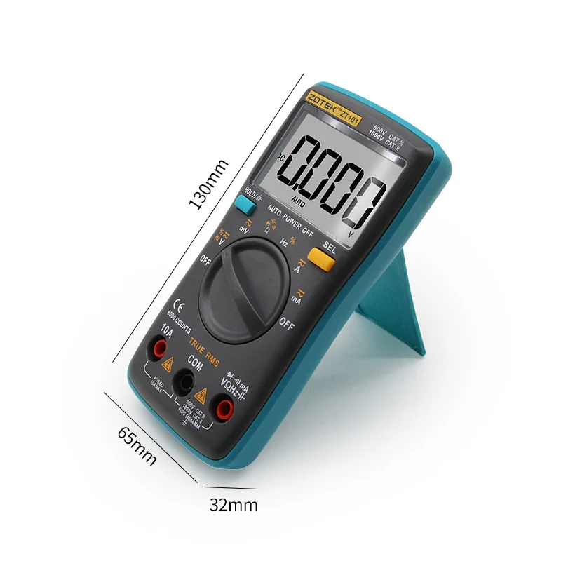 Goede RM101 ZOYI ZT101 Digitale Multimeter Backlight AC DC Ampèremeter 6000 telt AC DC Amperemeter Voltmeter Ohm Draagbare Meter voltage meter